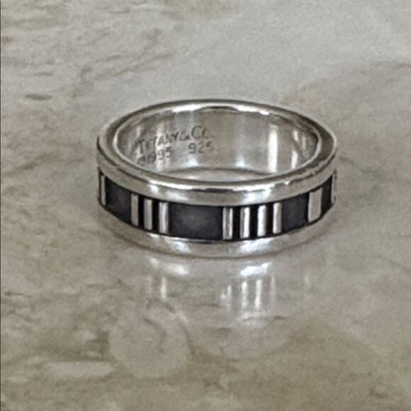 Tiffany & Co. Atlas Ring 925 Sterling Silver Vintage Size 5.5 - Picture 3 of 5